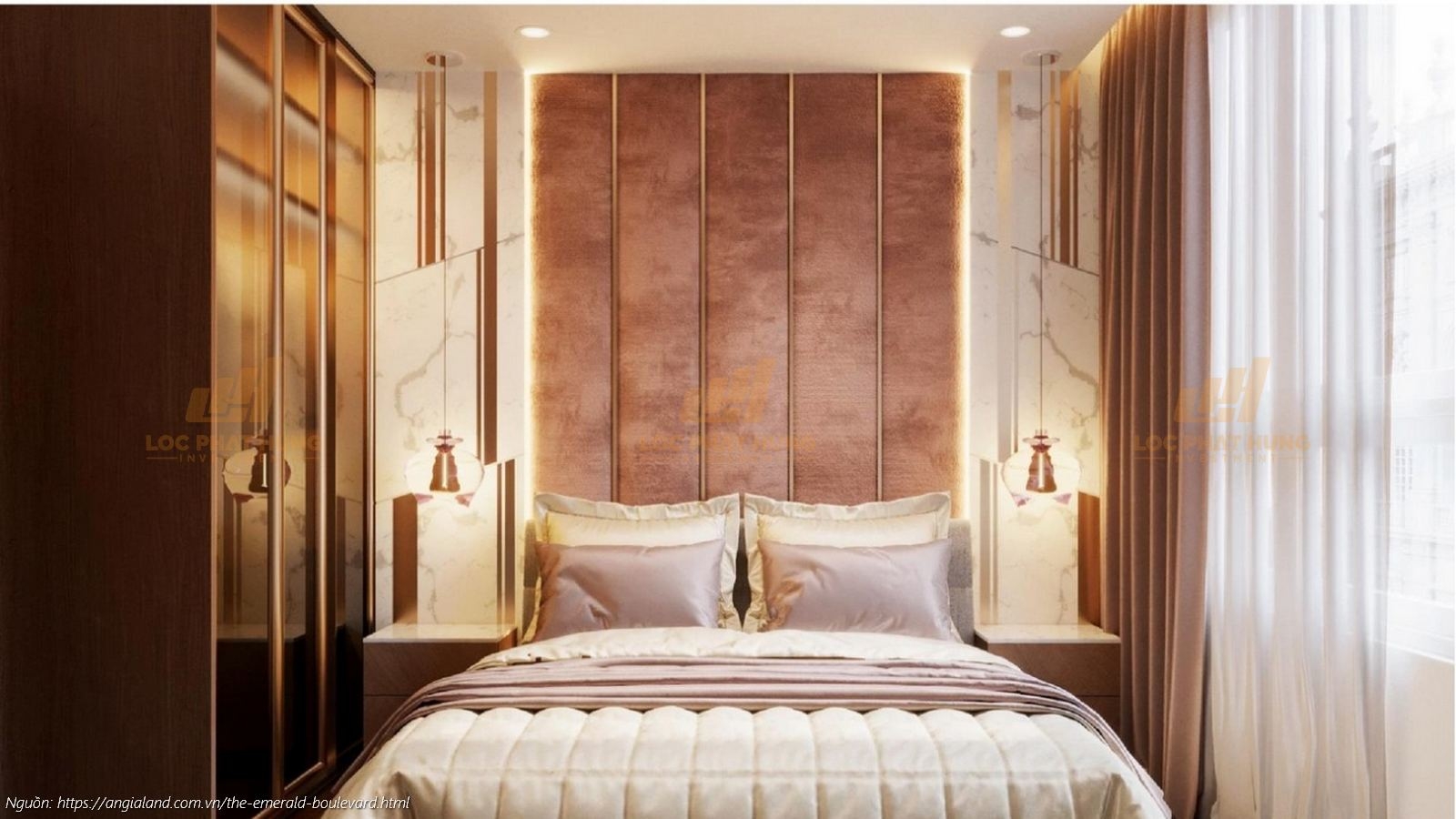 Phòng ngủ nhà mẫu The Emerald Boulevard
